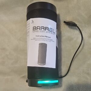 LOW $4.99 SHIPPING. Black Barrel Wireless Speaker by Altec Lansing